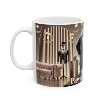 Pawsitive Cuddles Ceramic Mug – Cute Dapper Dog & Cat Coffee Cup (11oz/15oz)