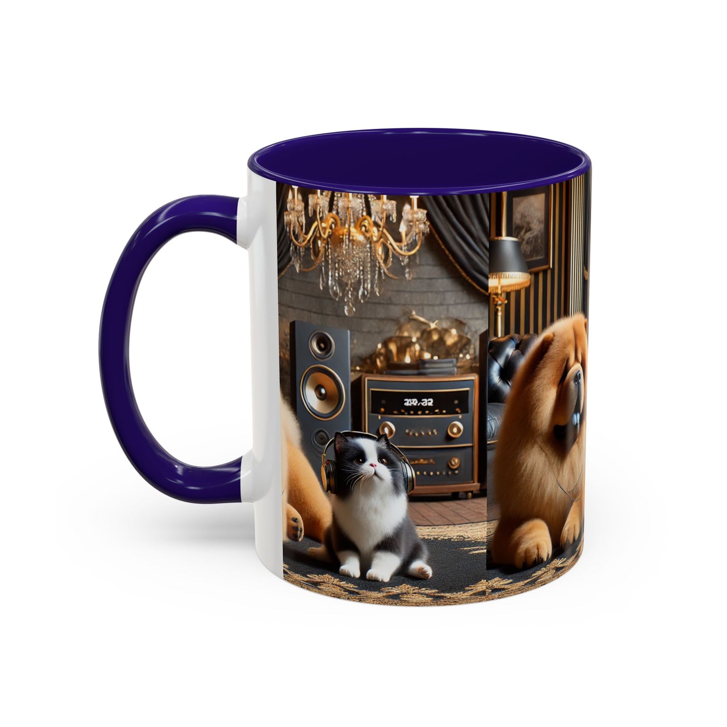 Chow Chow & Corgi Retro Lounge Coffee Mug (11oz/15oz)