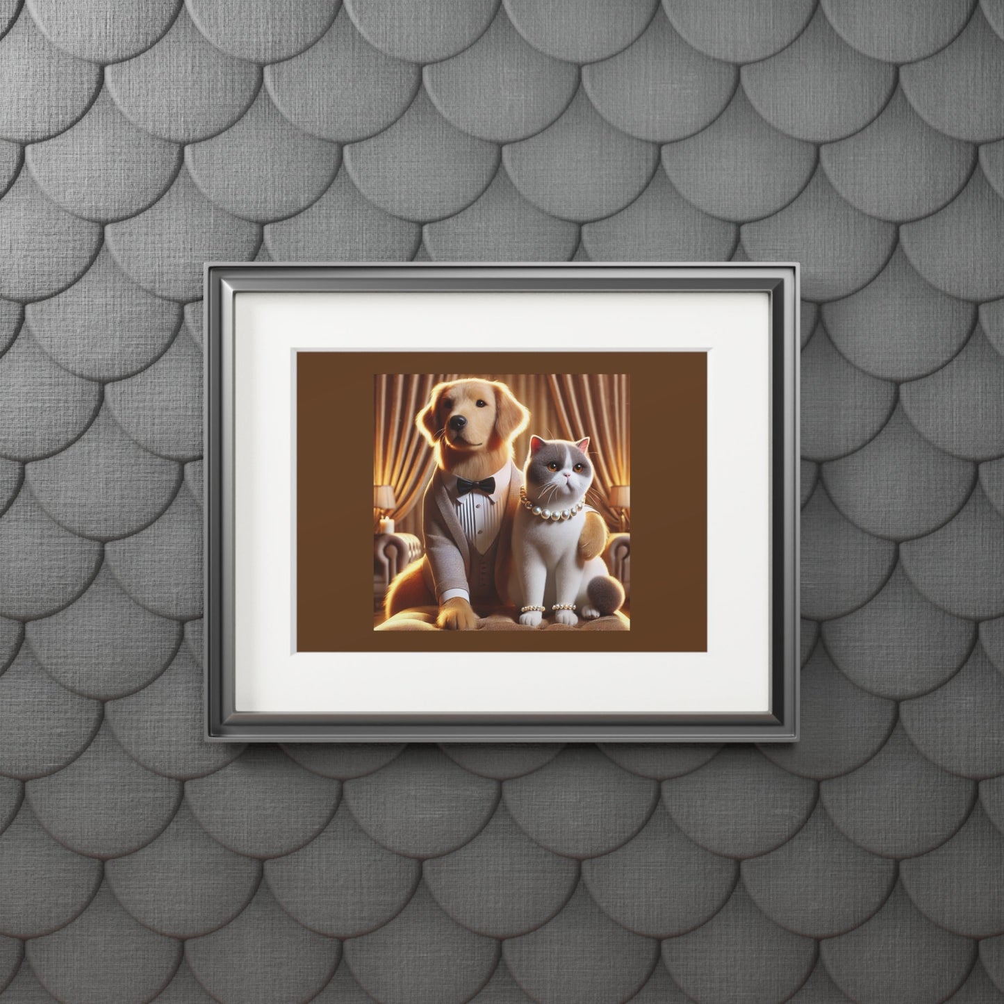 Whimsical Pet Portraits Fine Art Prints, Dog Cat Art, Home Decor, Unique Gift, Animal Lovers, Pet Lovers Prints Printify