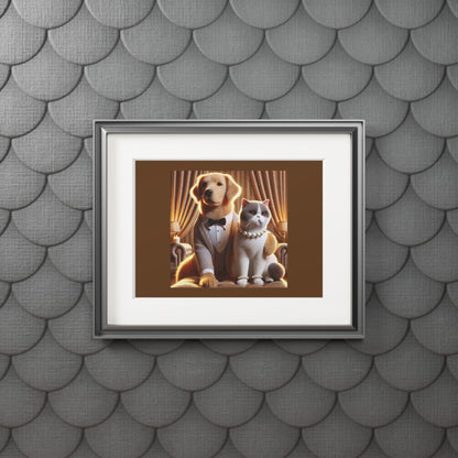 Whimsical Pet Portraits Fine Art Prints, Dog Cat Art, Home Decor, Unique Gift, Animal Lovers, Pet Lovers Prints Printify