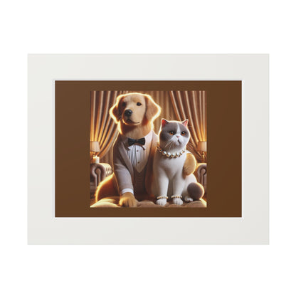 Whimsical Pet Portraits Fine Art Prints, Dog Cat Art, Home Decor, Unique Gift, Animal Lovers, Pet Lovers Prints Printify