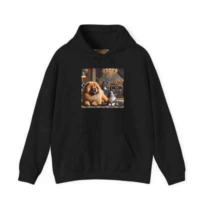 Chow Chow & Cat Cozy Hoodie — Cute Pet Portrait Pullover