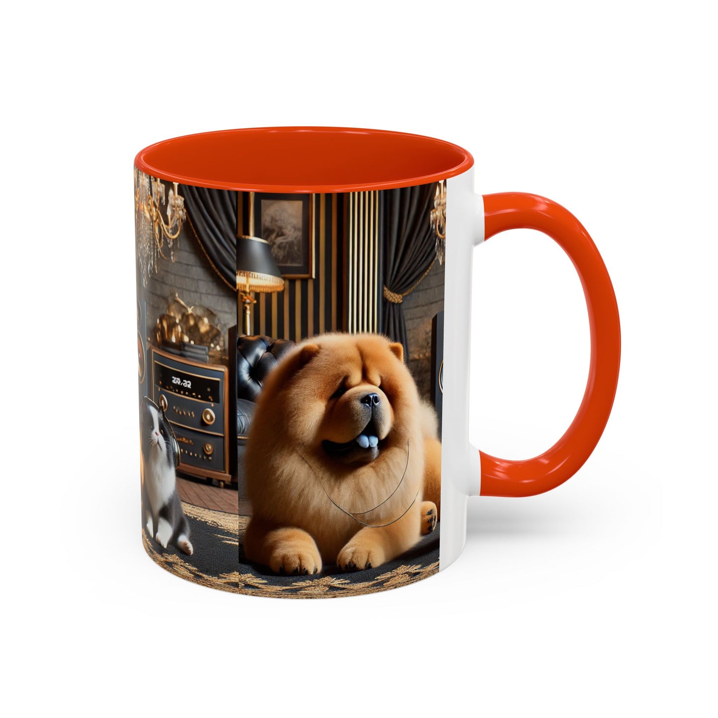 Chow Chow & Corgi Retro Lounge Coffee Mug (11oz/15oz)