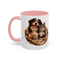 Cozy Pets Coffee Mug — Cat & Dog Snuggled with Hot Cocoa Accent Mug (11/15 oz)
