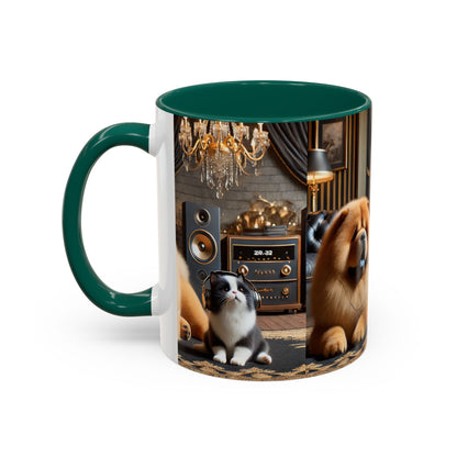 Chow Chow & Corgi Retro Lounge Coffee Mug (11oz/15oz)