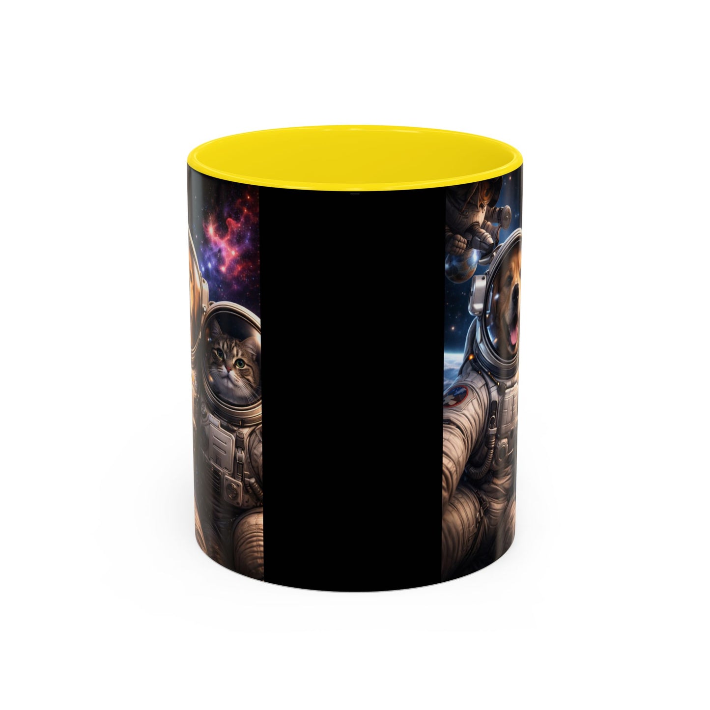 Space Pals Coffee Mug – Astronaut Dog & Cat Galaxy Accent Mug (11/15 oz)