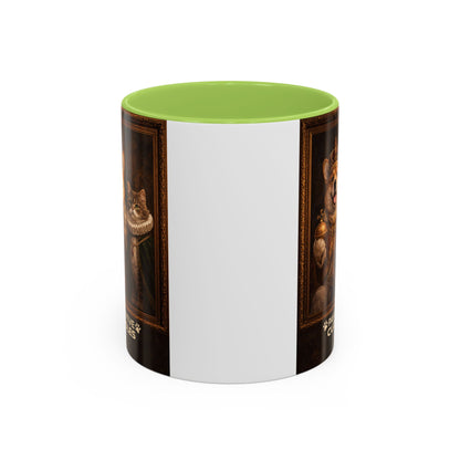 Corgi & Cat Royal Portrait Coffee Mug — "Pawsitive Cuddles" Accent Mug (11/15oz)