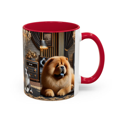 Chow Chow & Corgi Retro Lounge Coffee Mug (11oz/15oz)