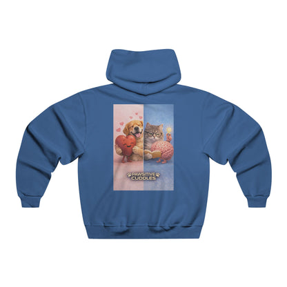 Cozy Paws Hoodie — Cute Cat & Dog Cuddles Graphic Sweatshirt