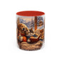 Cozy Winter Pets Coffee Mug — Dog & Cat Hot Cocoa Scenic 11/15oz