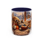 Cozy Winter Pets Coffee Mug — Dog & Cat Hot Cocoa Scenic 11/15oz