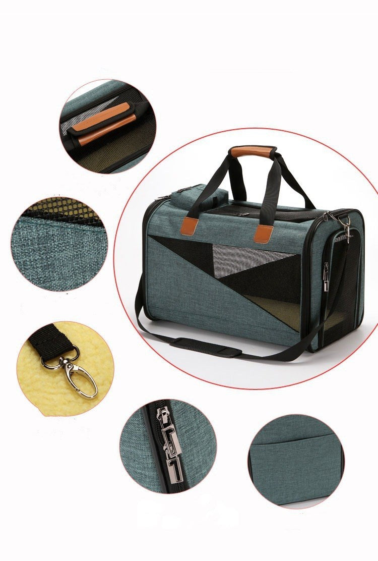 Fashionable Foldable Pet Travel Bag - Pawsitive Cuddles