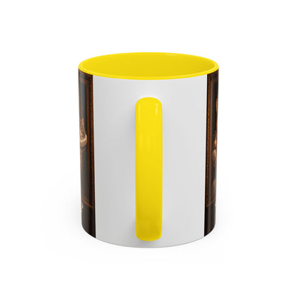 Corgi & Cat Royal Portrait Coffee Mug — "Pawsitive Cuddles" Accent Mug (11/15oz)