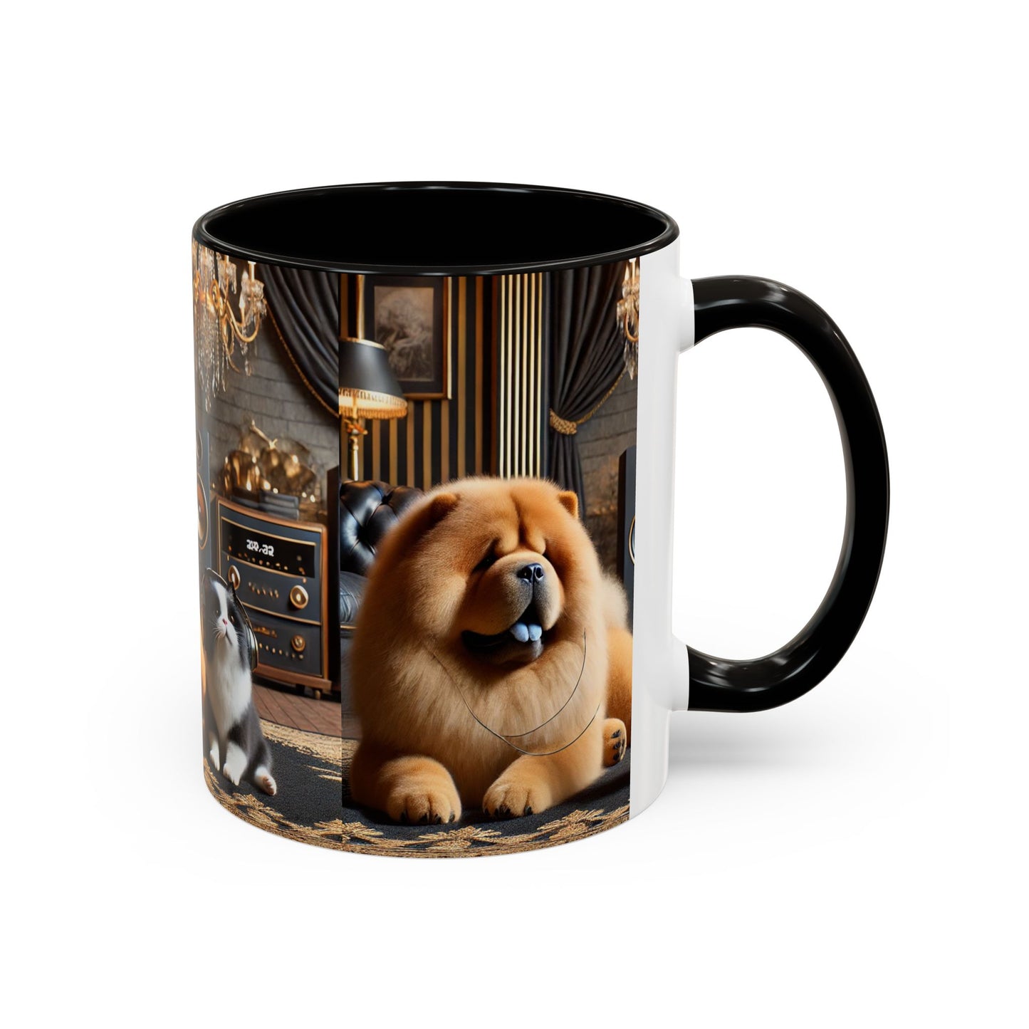 Chow Chow & Corgi Retro Lounge Coffee Mug (11oz/15oz)