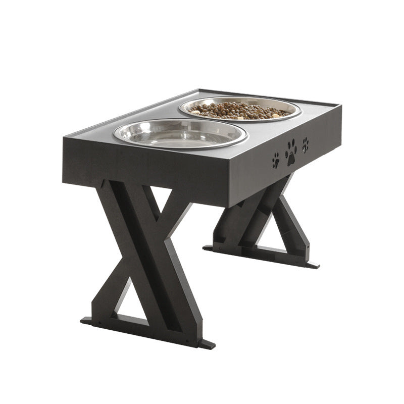 Stainless Steel Abs Adjustable Dog Bowl Pet Food Bowl - Pawsitive Cuddles