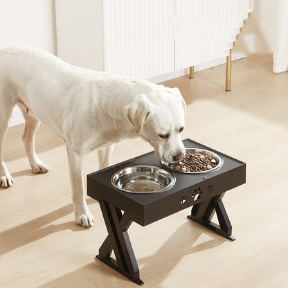 Stainless Steel Abs Adjustable Dog Bowl Pet Food Bowl - Pawsitive Cuddles