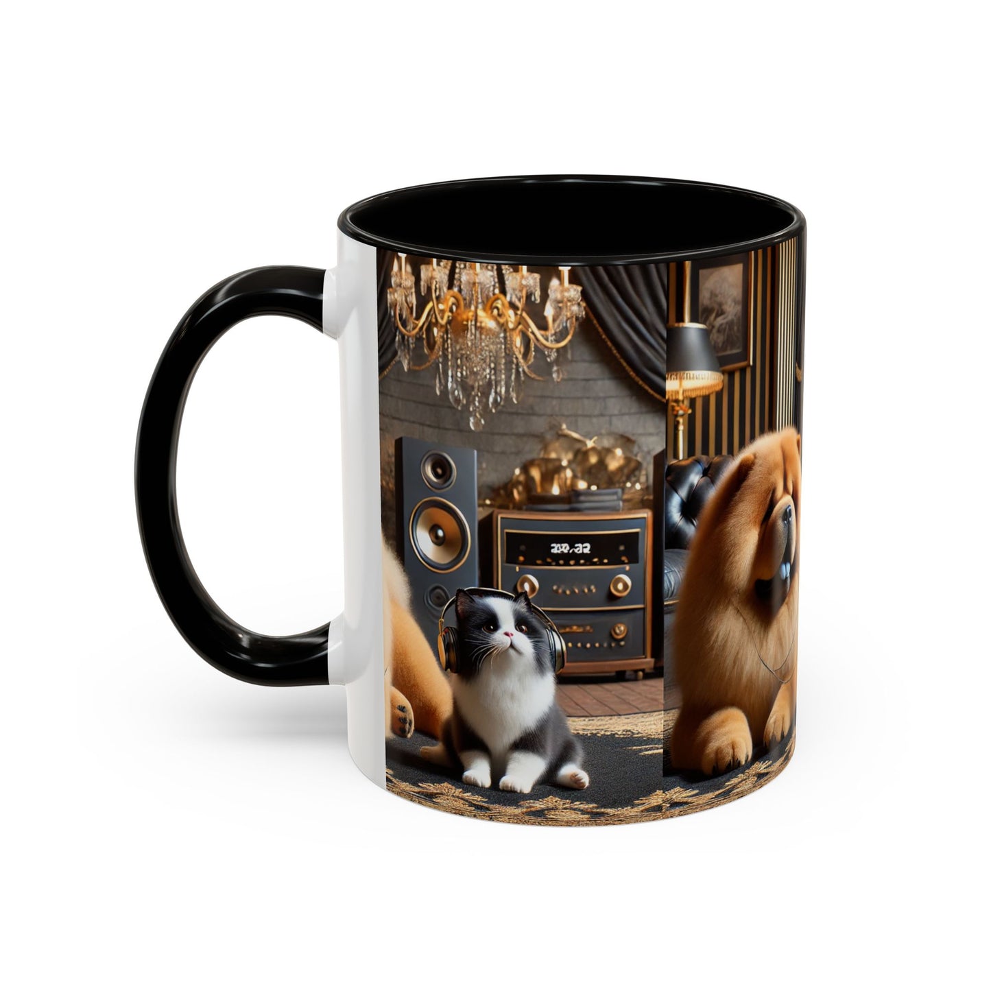 Chow Chow & Corgi Retro Lounge Coffee Mug (11oz/15oz)