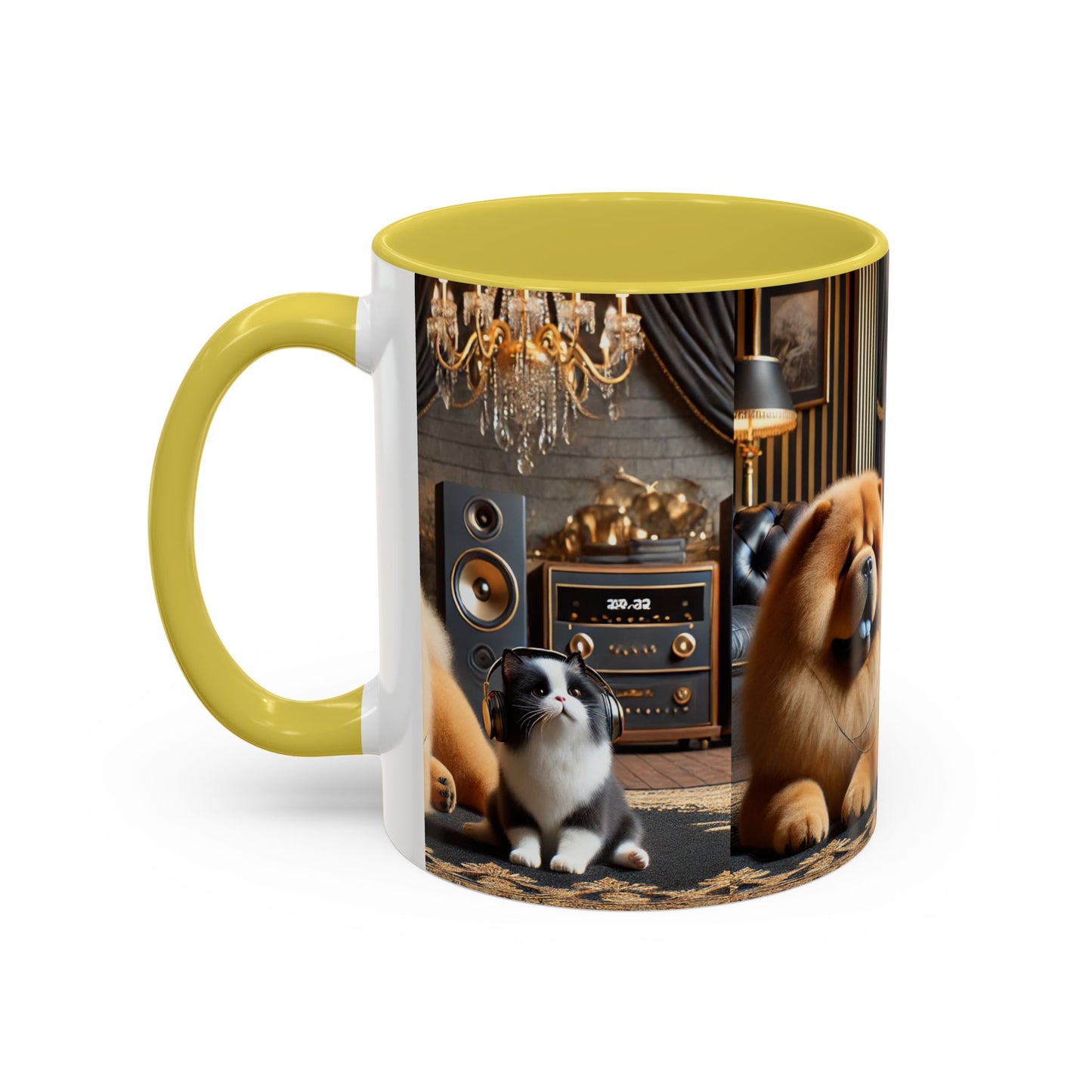 Chow Chow & Corgi Retro Lounge Coffee Mug (11oz/15oz)