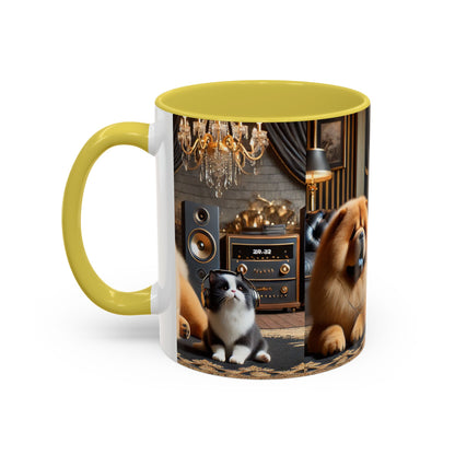 Chow Chow & Corgi Retro Lounge Coffee Mug (11oz/15oz)