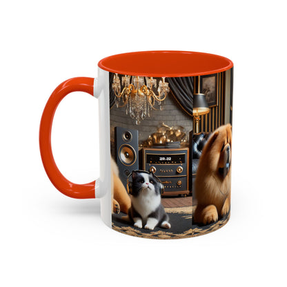 Chow Chow & Corgi Retro Lounge Coffee Mug (11oz/15oz)