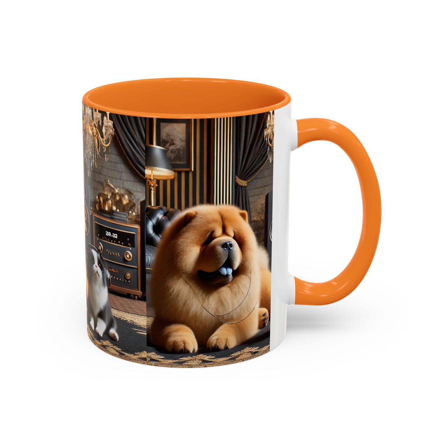 Chow Chow & Corgi Retro Lounge Coffee Mug (11oz/15oz)
