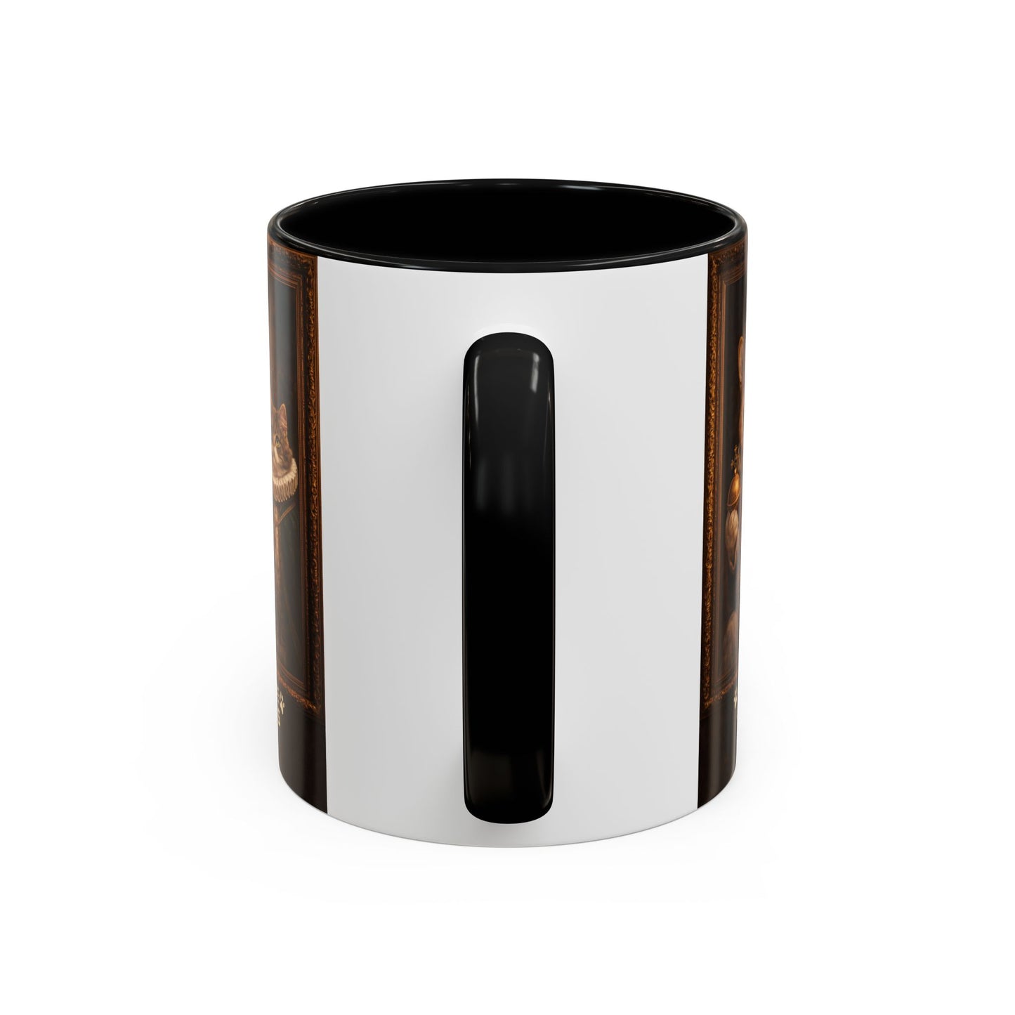 Corgi & Cat Royal Portrait Coffee Mug — "Pawsitive Cuddles" Accent Mug (11/15oz)