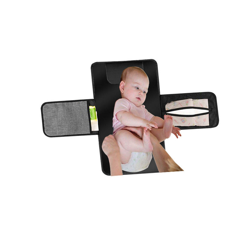 Baby Portable Foldable Washable Compact Travel Nappy Diaper Changing Mat Waterproof Baby Floor Mat Change Play Mat & Storage Bag - Click Mart