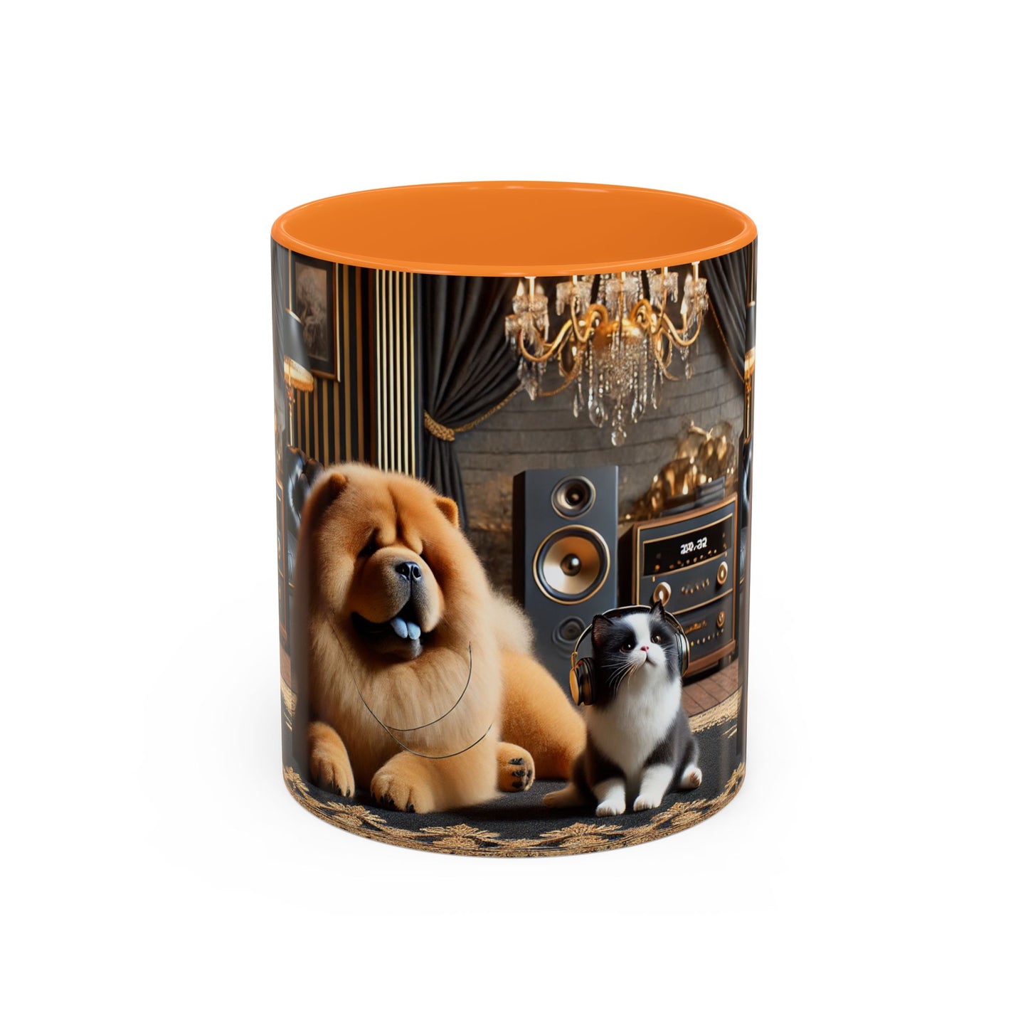 Chow Chow & Corgi Retro Lounge Coffee Mug (11oz/15oz)