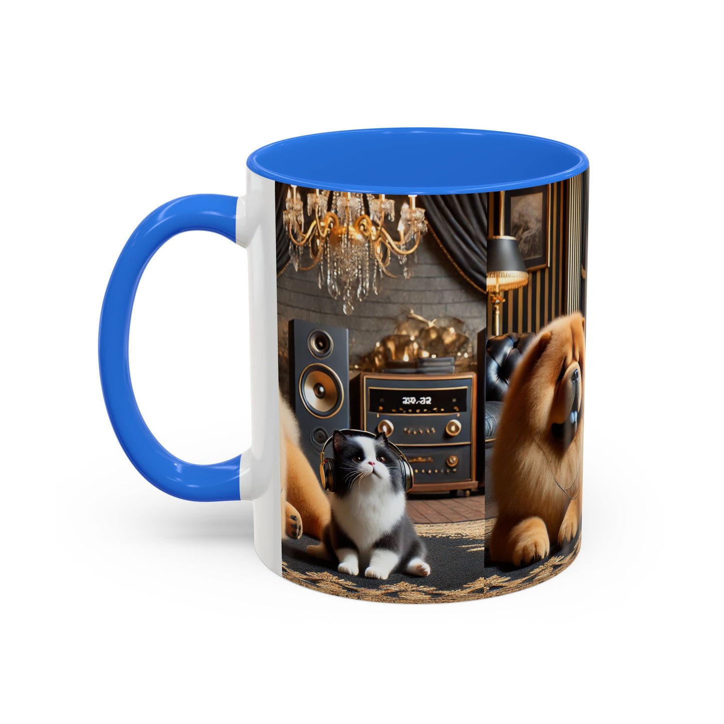 Chow Chow & Corgi Retro Lounge Coffee Mug (11oz/15oz)