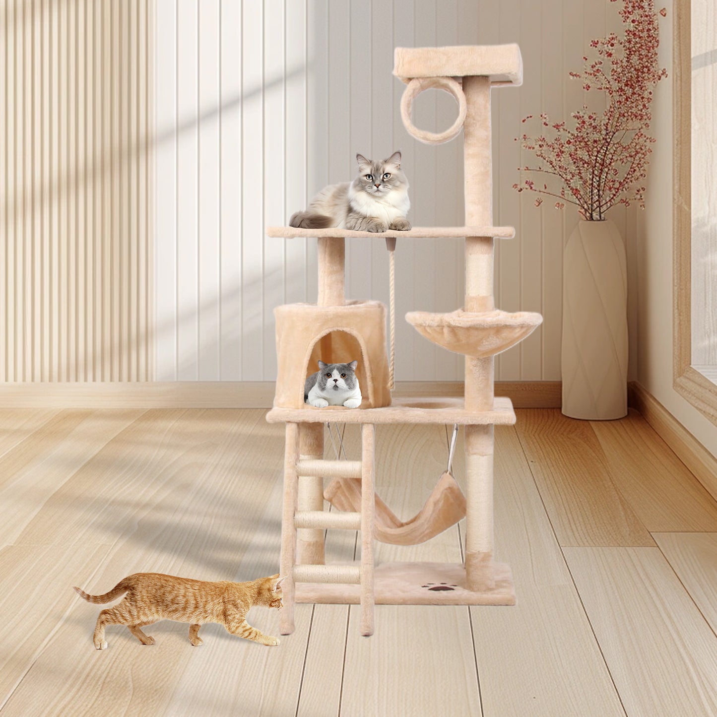 Multi-Level Indoor Cat Tower for Climbing