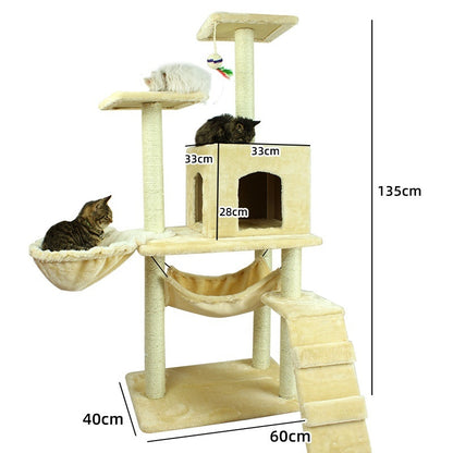 Cat Climbing Frame with Scratching Post - Pawsitive Cuddles
