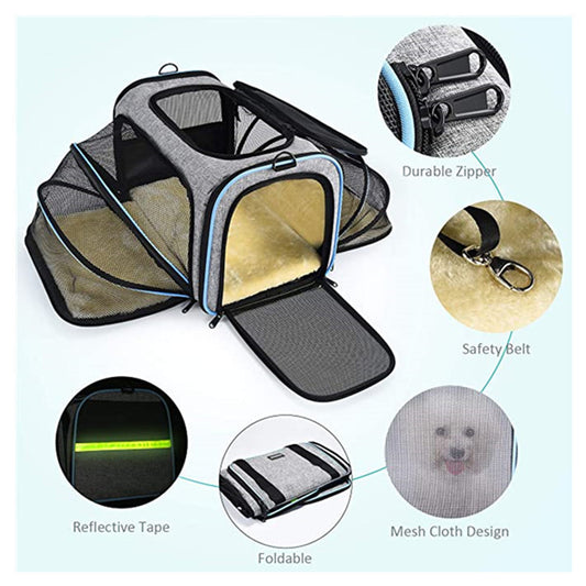 Airline Approved Expandable Pet Carrier - Pawsitive Cuddles