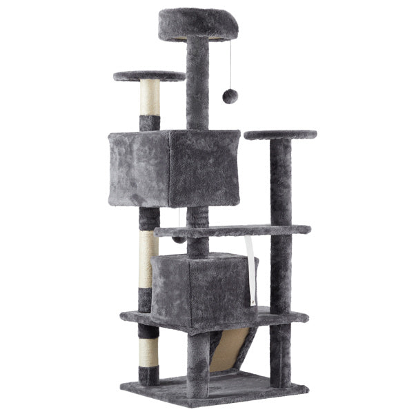 53-Inch Multi-Level Cat Climbing Tree - Pawsitive Cuddles