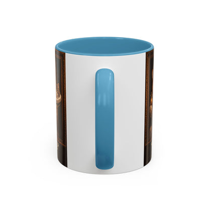 Corgi & Cat Royal Portrait Coffee Mug — "Pawsitive Cuddles" Accent Mug (11/15oz)