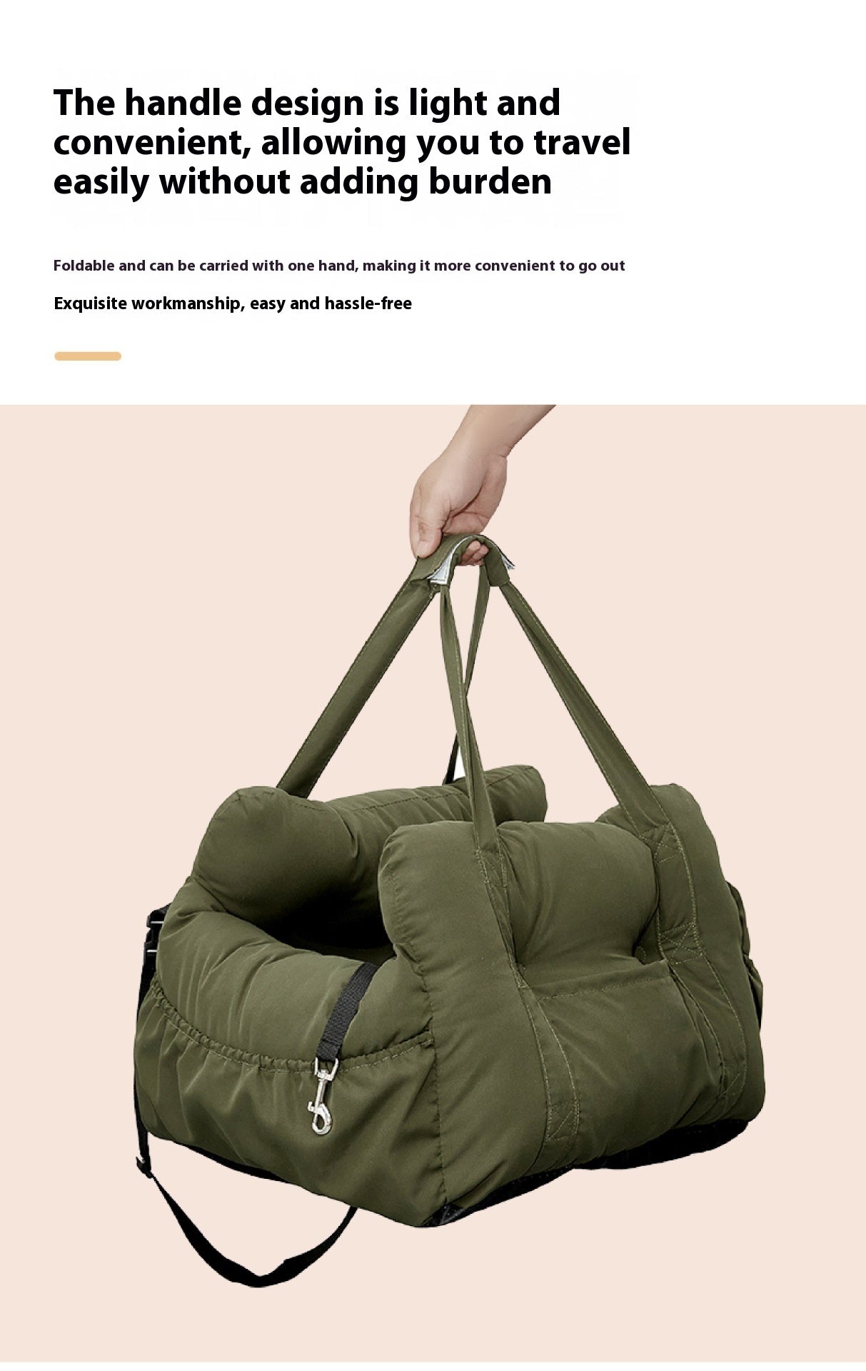 Multifunctional Pet Car Bed & Safety Seat - Pawsitive Cuddles