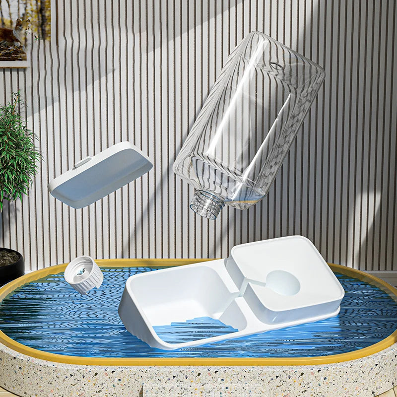 Gravity Food & Water Station for Cats and Dogs - Pawsitive Cuddles