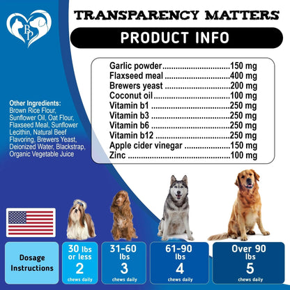 Flea & Tick Prevention Chewable Pills for Dogs & Cats