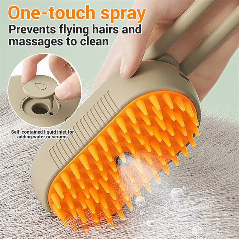 Cat Steam Brush Steamy Dog Brush 3 In 1 Electric Spray Cat Hair Brushes For Massage Pet Grooming Comb Hair Removal Combs Pet Products - Click Mart