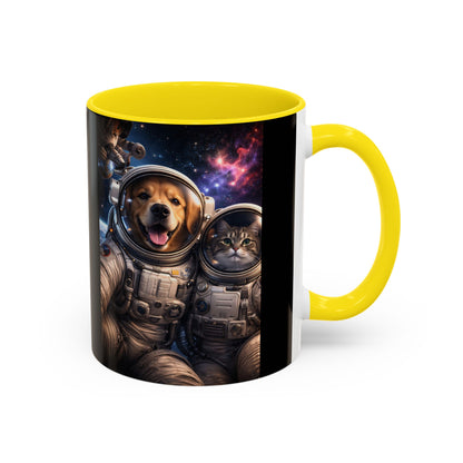 Space Pals Coffee Mug – Astronaut Dog & Cat Galaxy Accent Mug (11/15 oz)