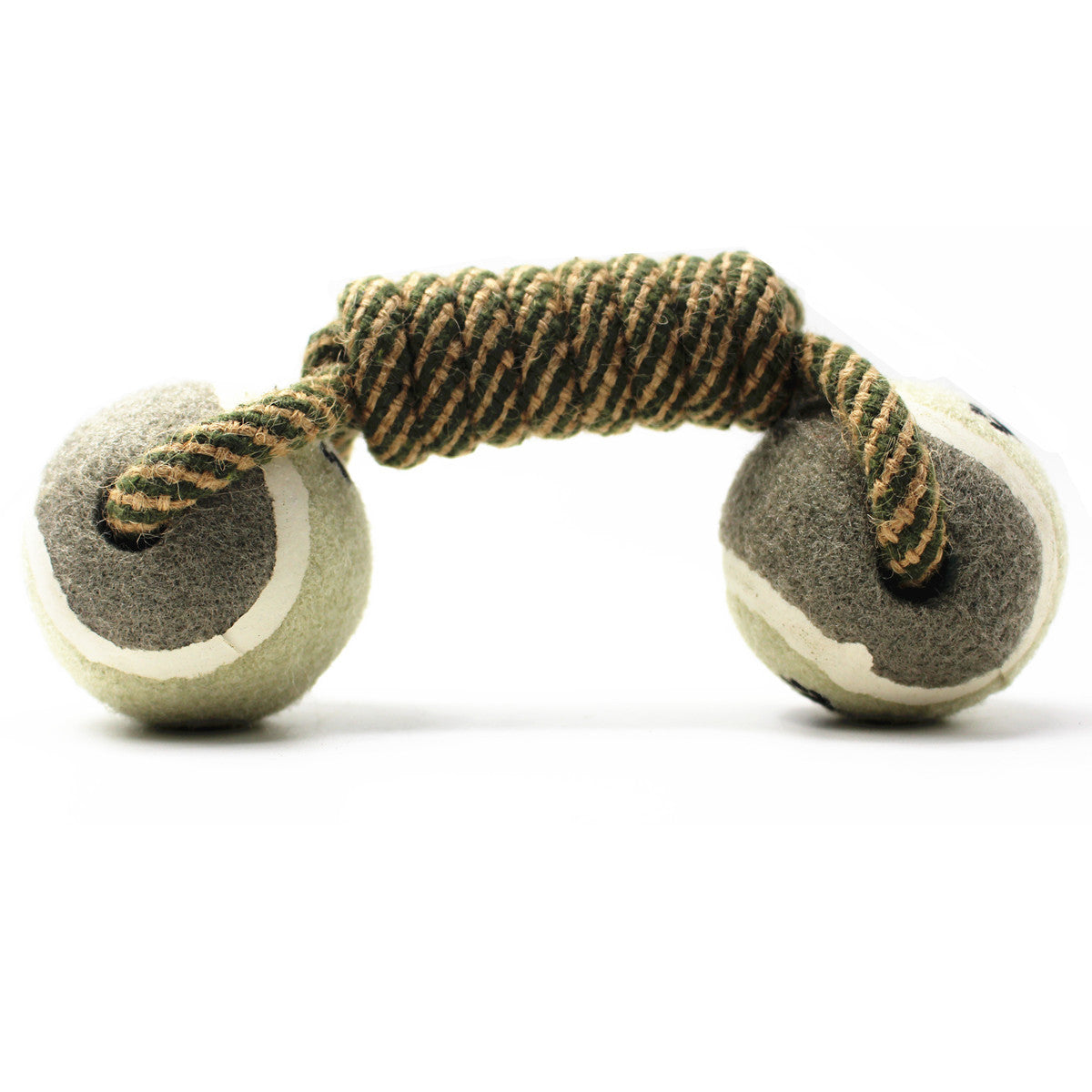 Pet Dumbbell Rope Tennis Ball Chew Toy - Pawsitive Cuddles
