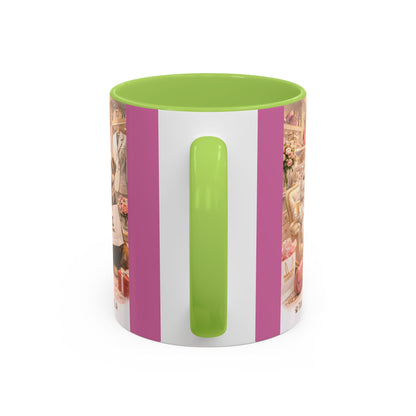 Designer Dogs Accent Coffee Mug - "Pawsitive Cuddles" Cute Bulldog & Pomeranian Gift