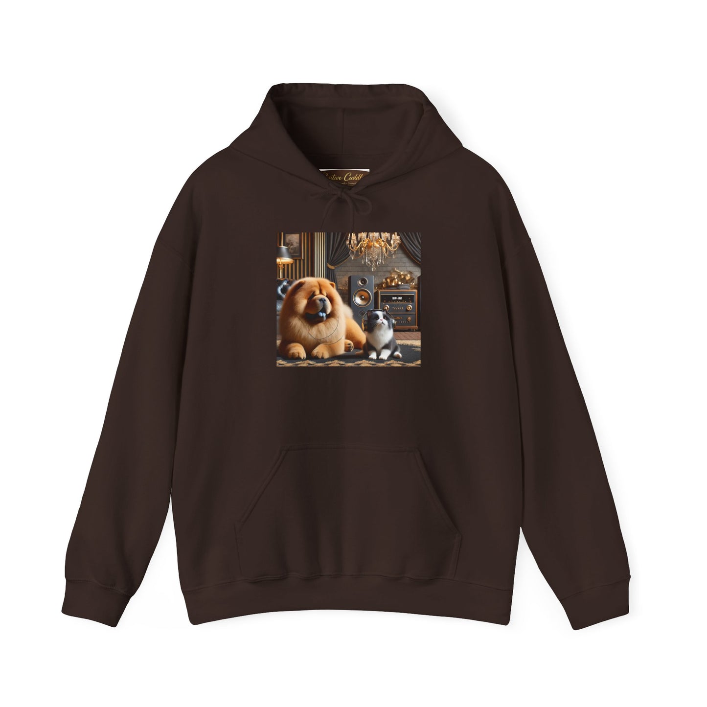 Chow Chow & Cat Cozy Hoodie — Cute Pet Portrait Pullover