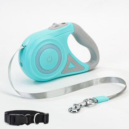 Dog Leash Retractable Leash with LED light And Dog Collar Spotlight Automatic - Click Mart