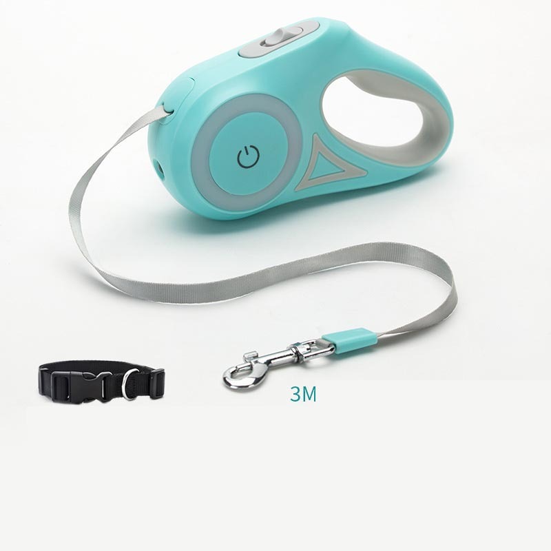 Dog Leash Retractable Leash with LED light And Dog Collar Spotlight Automatic - Click Mart