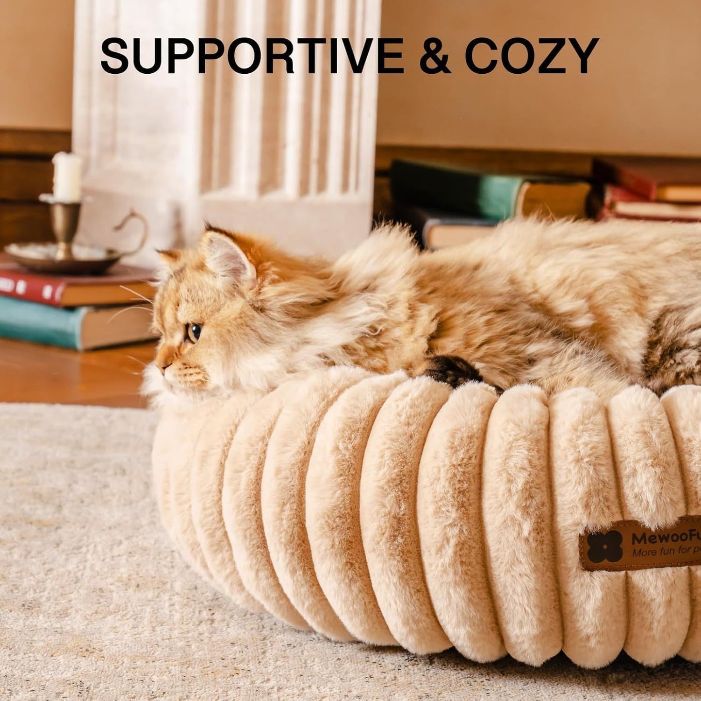 MEWOOFUN Calming Donut Pet Bed - Pawsitive Cuddles