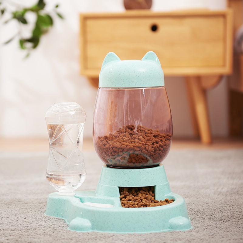 2-in-1 Automatic Pet Feeder and Water Fountain - Pawsitive Cuddles