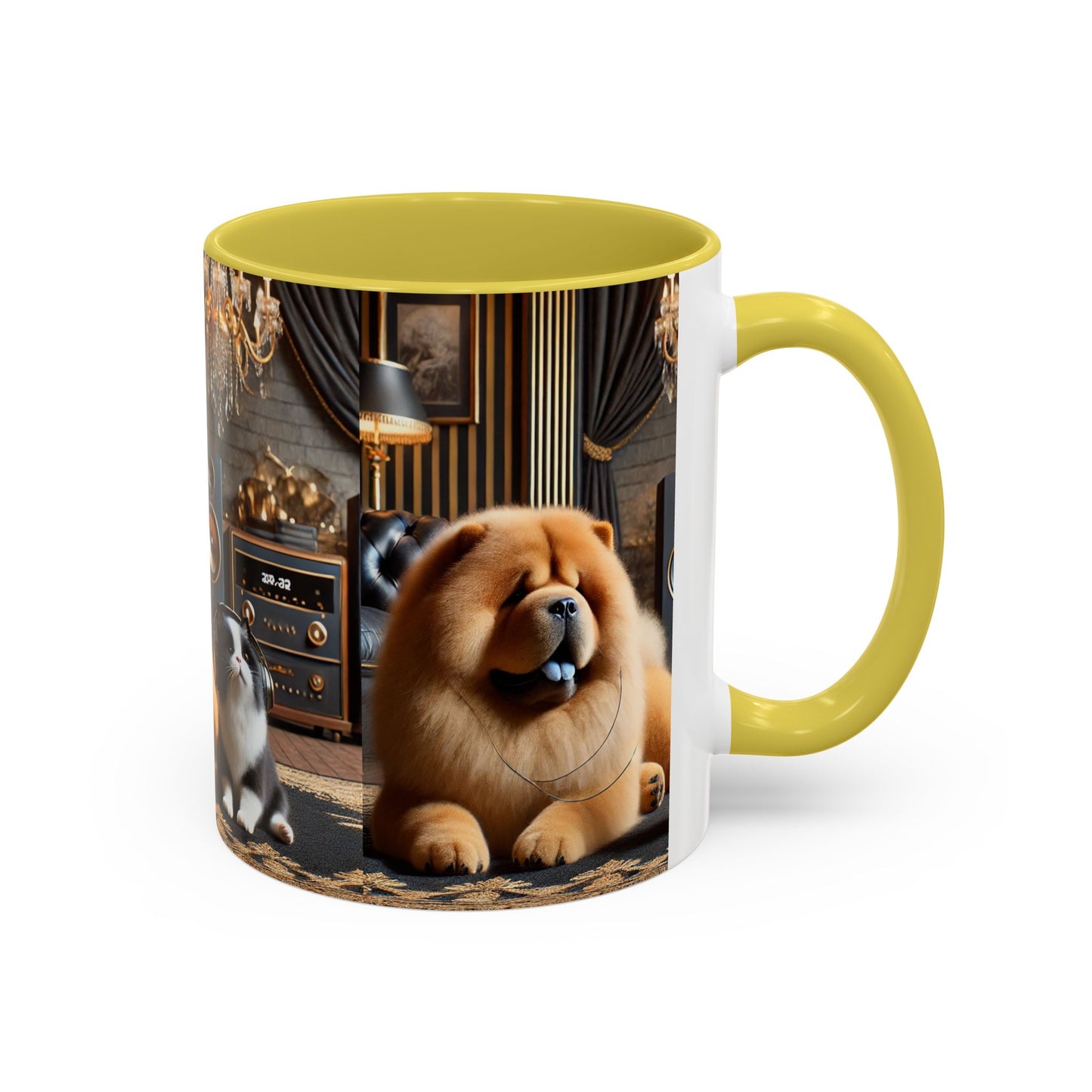 Chow Chow & Corgi Retro Lounge Coffee Mug (11oz/15oz)