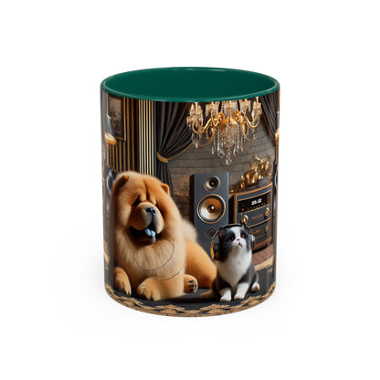 Chow Chow & Corgi Retro Lounge Coffee Mug (11oz/15oz)