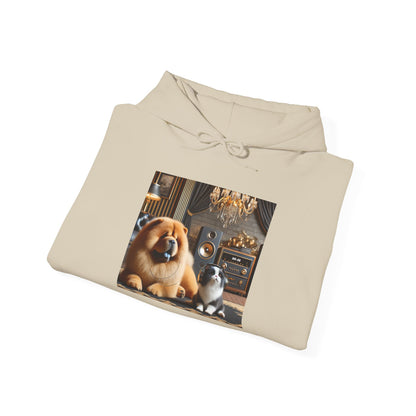 Chow Chow & Cat Cozy Hoodie — Cute Pet Portrait Pullover