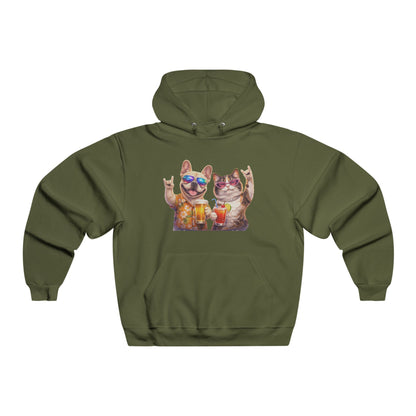 Cozy Paws Hoodie — Cute Cat & Dog Cuddles Graphic Sweatshirt